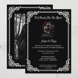 Invitation de mariage Halloween gothique sombre