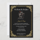 Invitation de mariage Halloween gothique sombre (Devant)