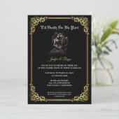 Invitation de mariage Halloween gothique sombre (Debout devant)