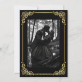 Invitation de mariage Halloween gothique sombre (Dos)