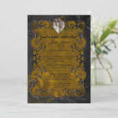 Invitation de mariage Halloween gothique sombre (Debout devant)