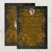 Invitation de mariage Halloween gothique sombre (Devant / Derrière)