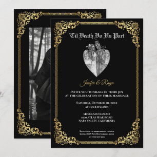 Invitation de mariage Halloween gothique sombre