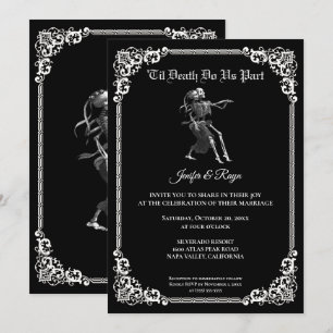Invitation de mariage Halloween gothique sombre