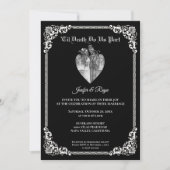 Invitation de mariage Halloween gothique sombre (Devant)