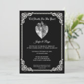 Invitation de mariage Halloween gothique sombre (Debout devant)