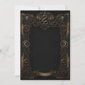 Invitation de mariage Halloween gothique sombre (Dos)