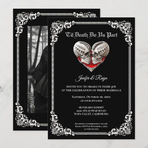 Invitation de mariage Halloween gothique sombre