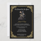 Invitation de mariage Halloween gothique sombre (Devant)