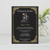 Invitation de mariage Halloween gothique sombre (Debout devant)