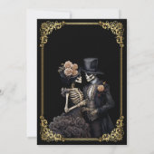 Invitation de mariage Halloween gothique sombre (Dos)