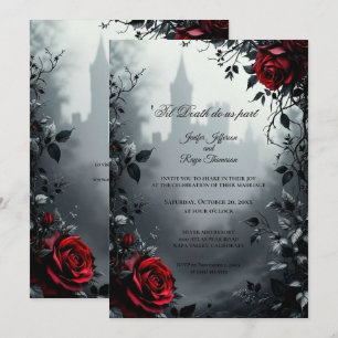 Invitation de mariage Halloween gothique vintage