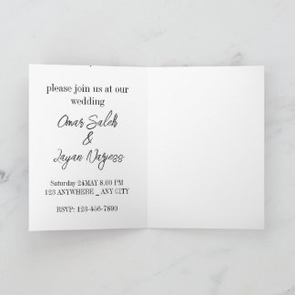Invitation de mariage heureuse