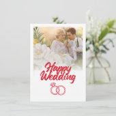 Invitation de mariage heureux (Debout devant)