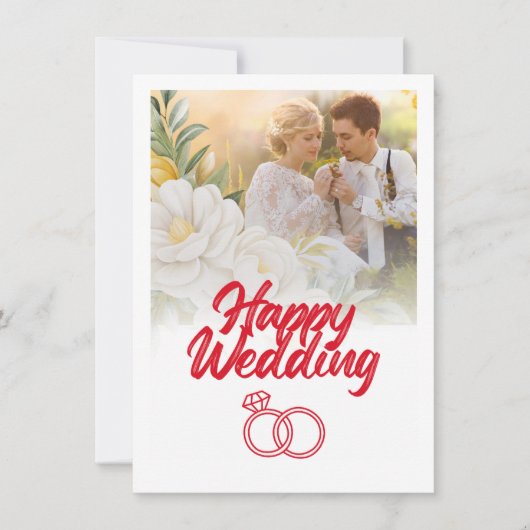 Invitation de mariage heureux (Devant)