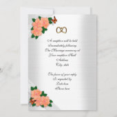 Invitation de mariage hibiscus et papillons (Dos)