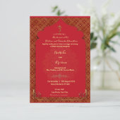 Invitation de mariage hindou indien (Debout devant)