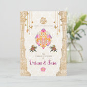 Invitation de mariage hindou & invitations indienn (Debout devant)