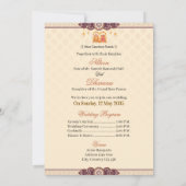 Invitation de mariage hindou Radha Krishna (Dos)