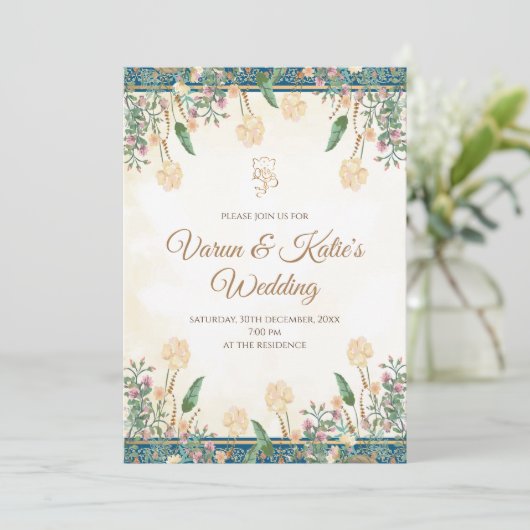 Invitation de mariage hindoue (Debout devant)