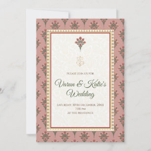 Invitation de mariage hindoue en mariage indien