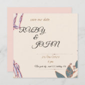 invitation de mariage hivernal (Devant / Derrière)