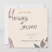 invitation de mariage hivernal (Devant)