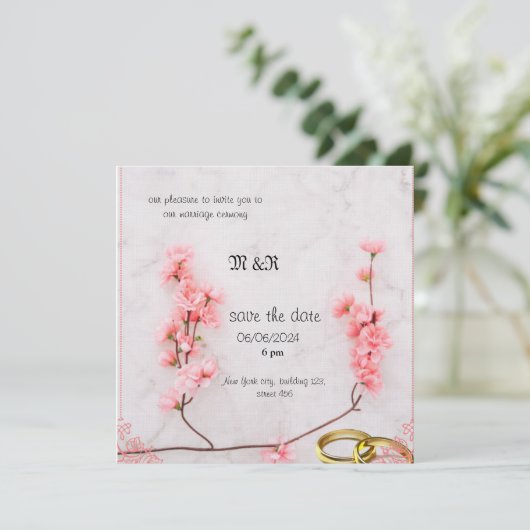 invitation de mariage hivernal (Debout devant)