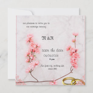 invitation de mariage hivernal