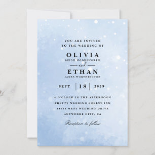 invitation de mariage hivernal