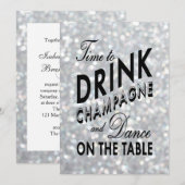 Invitation de mariage Hollywood Glam (Devant / Derrière)