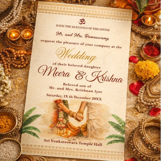 Invitation de mariage indien