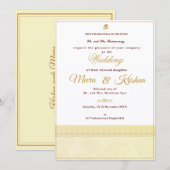 Invitation de mariage indien (Devant / Derrière)