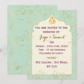 Invitation de mariage indien (Devant / Derrière)