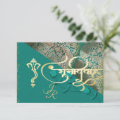 Invitation de mariage indien (Debout devant)