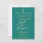 Invitation de mariage indien (Dos)