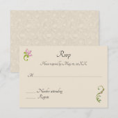 Invitation de mariage indien hindou paon RSVP (Devant / Derrière)