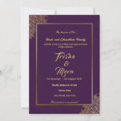 Invitation de mariage indien Mandala ethnique (Dos)