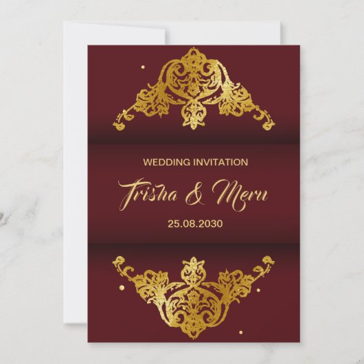 Invitation de mariage indien Mandala ethnique (Devant)