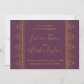 Invitation de mariage indien Mehendi pour annoncer (Devant)