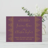 Invitation de mariage indien Mehendi pour annoncer (Debout devant)