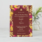 Invitation de mariage indien moderne et vibrant (Debout devant)