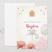 Invitation de mariage indien numérique Mariage hin (Devant / Derrière)