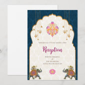 Invitation de mariage indien numérique Mariage hin (Devant / Derrière)