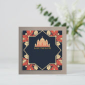 Invitation de mariage indien pour sauvegarder la d (Debout devant)