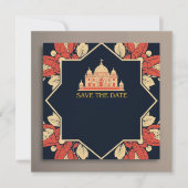 Invitation de mariage indien pour sauvegarder la d (Devant)