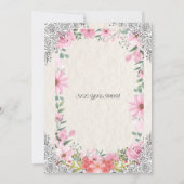 Invitation de mariage indien simple et élégant | T (Dos)