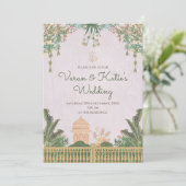 Invitation de mariage indien sous forme de carte d (Debout devant)