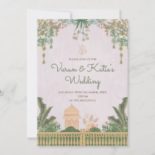 Invitation de mariage indien sous forme de carte d