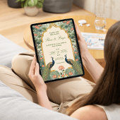 Invitation de mariage indienne Pichwai de luxe